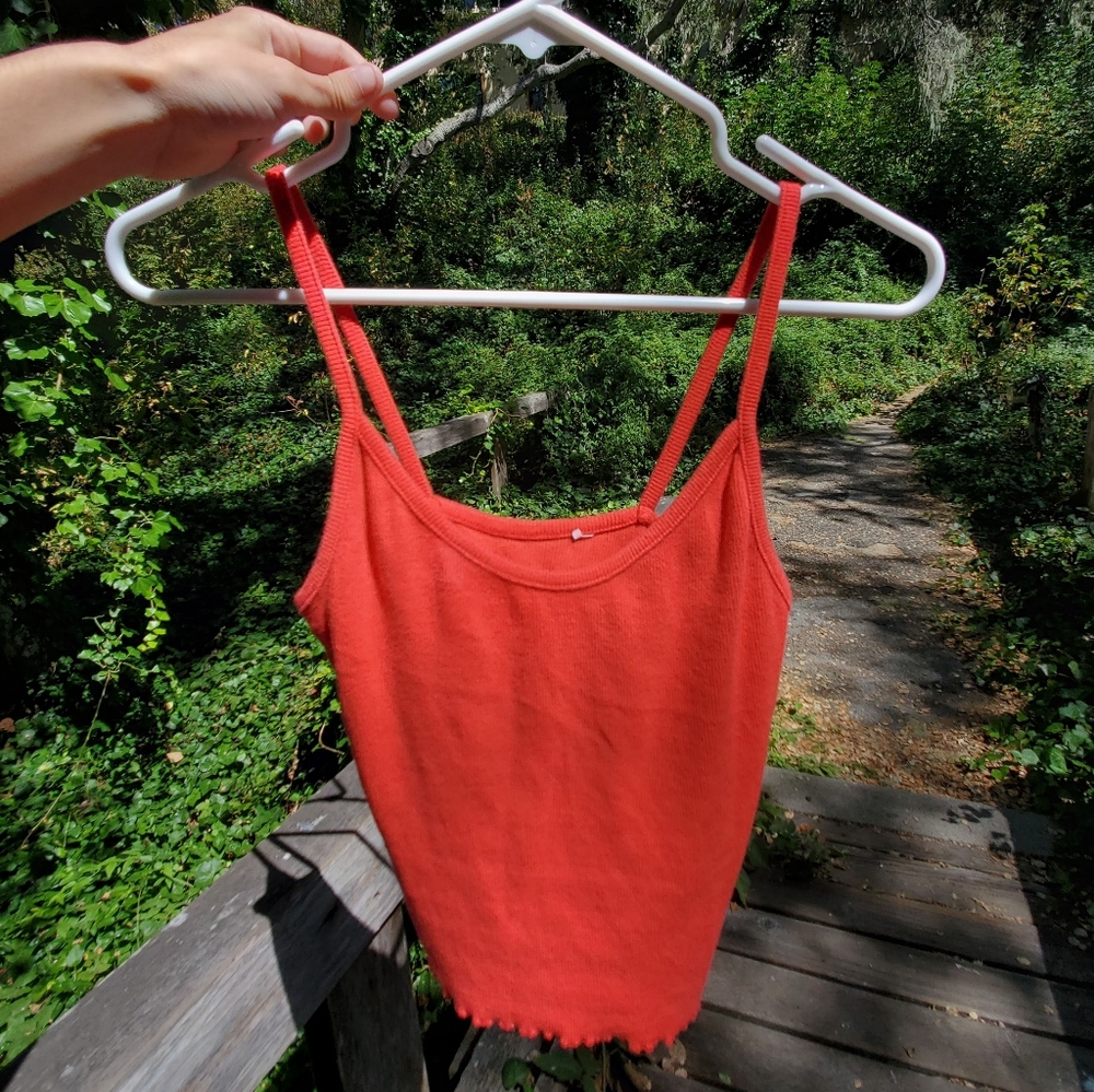 Red Crop top
